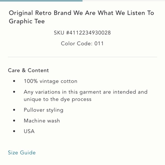 Original Retro Brand Black Label: "We are what we listen to" T-shirt - Picture 5 of 6